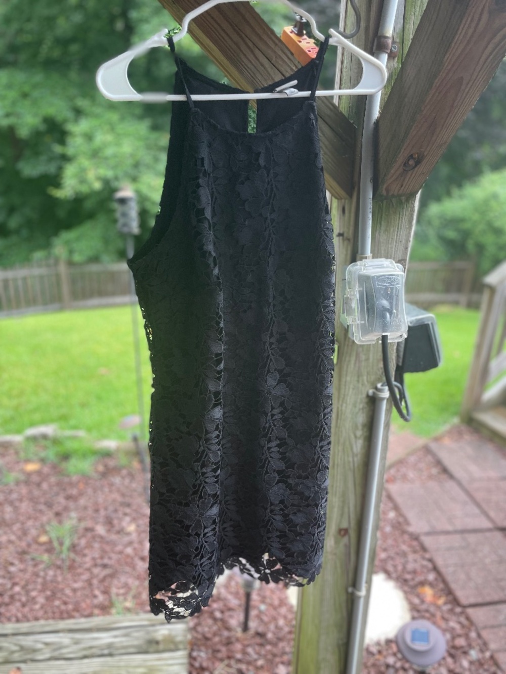 Beautiful Black  floral black lace  dress